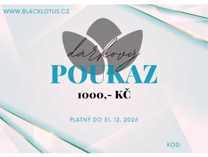 Dárkový poukaz v hodnotě 1000 Kč 31.12.2026