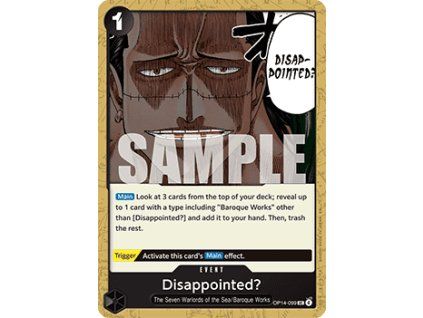 Disappointed? (OP14-099)