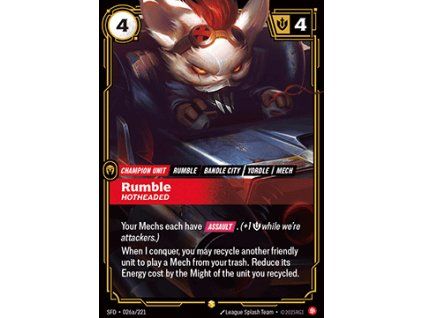 Rumble, Hotheaded (V.2 - Showcase)