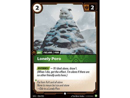 Lonely Poro