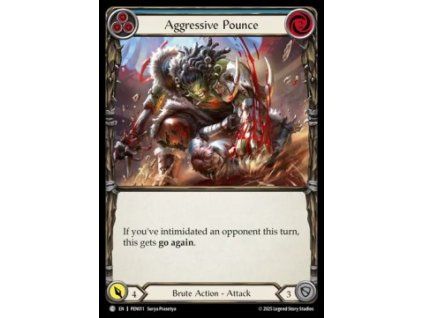 Aggressive Pounce (Blue) (Rainbow Foil)