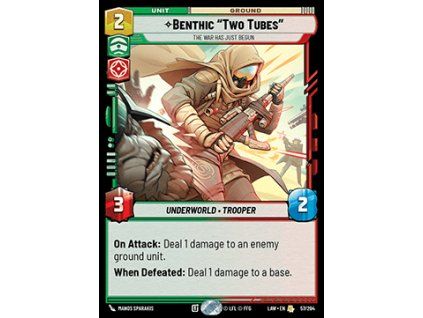 Benthic “Two Tubes”, The War Has Just Begun