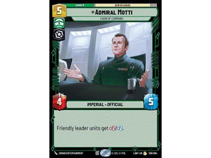 Admiral Motti, Chain of Command