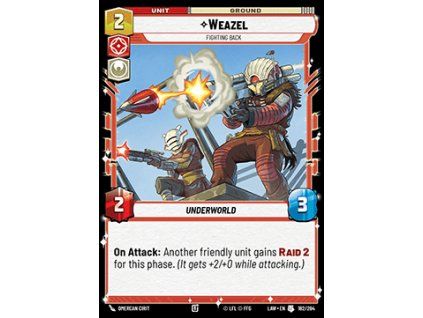 Weazel, Fighting Back