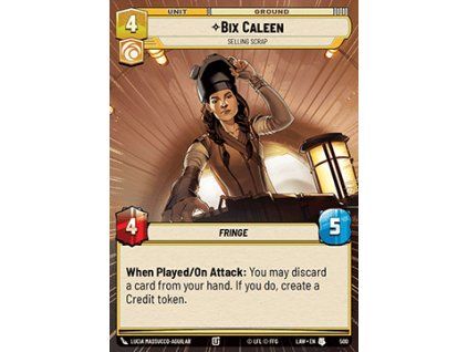Bix Caleen, Selling Scrap (V.1)