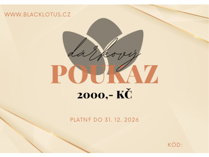 Dárkový poukaz v hodnotě 2000 Kč 31.12.2026