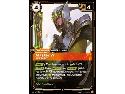 Master Yi, Tempered (V.1 - Rare)