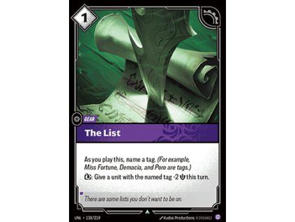 The List