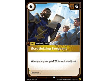 Scrutinizing Sergeant