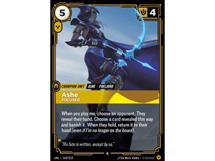 Ashe, Focused