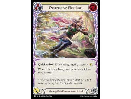 Destructive Fleetfoot (Yellow) (Rainbow Foil)