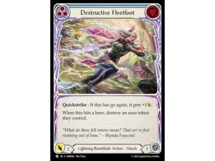Destructive Fleetfoot (Blue) (Rainbow Foil)