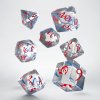 sada kostek classic rpg dice set pruhledna cervena 7 kostek default