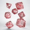 elvish translucent red dice set 7
