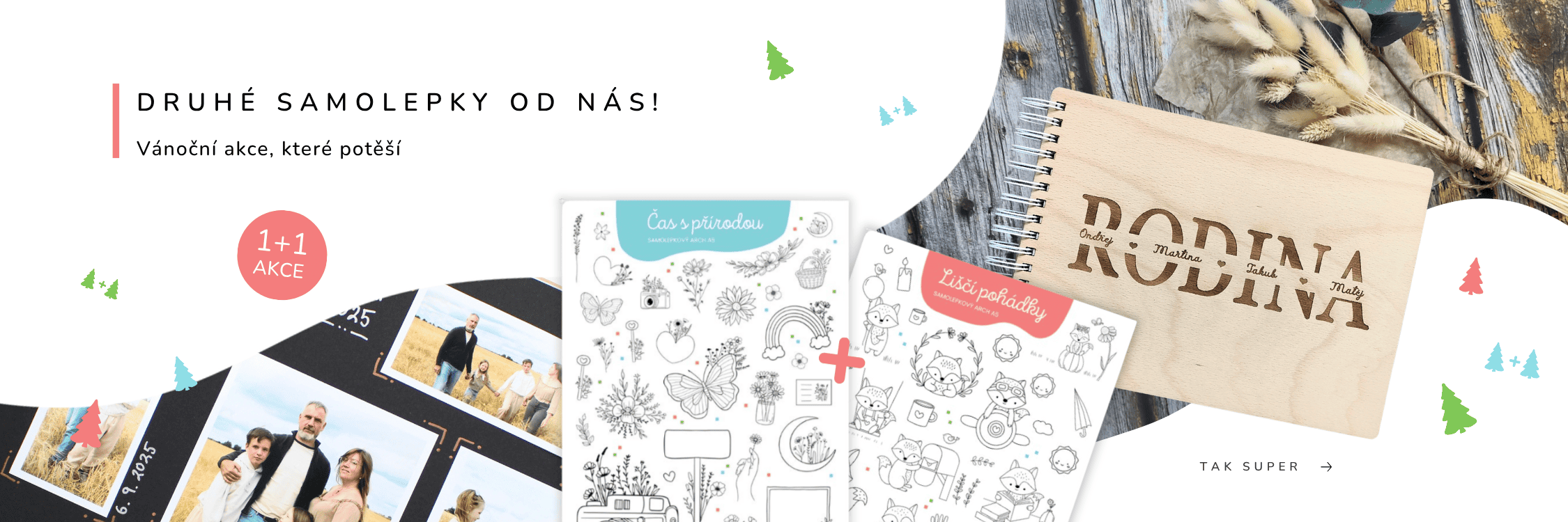 samolepky pro zdobení fotoalb, různé druhy, recyklované