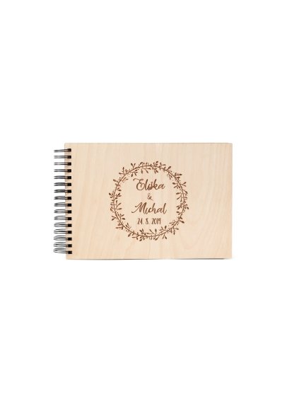 Dřevěné fotoalbum - Boho