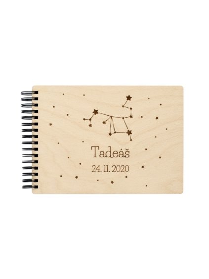 Dětské dřevěné fotoalbum Vesmír