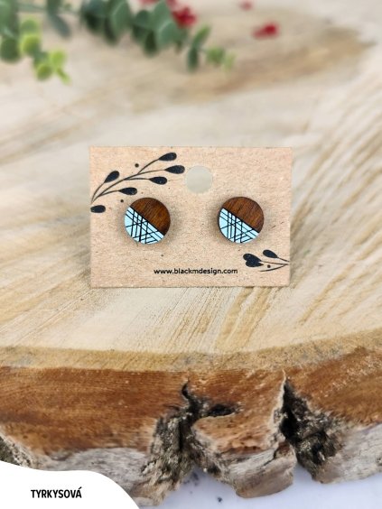 Dřevěné náušnice Kruh – Elegant