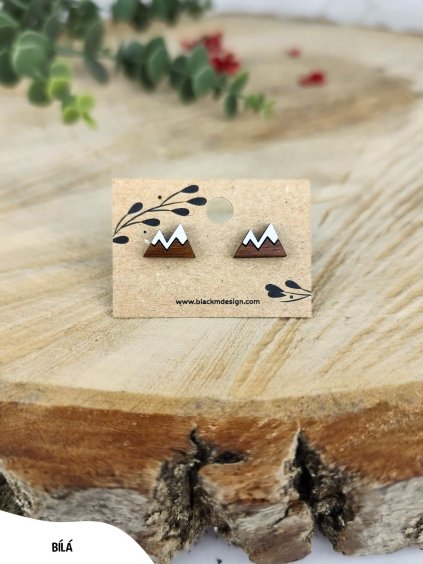 Dřevěné náušnice Hory II