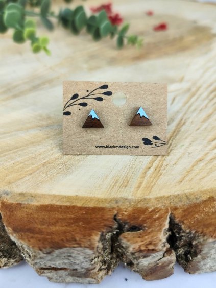 Dřevěné náušnice Mountain