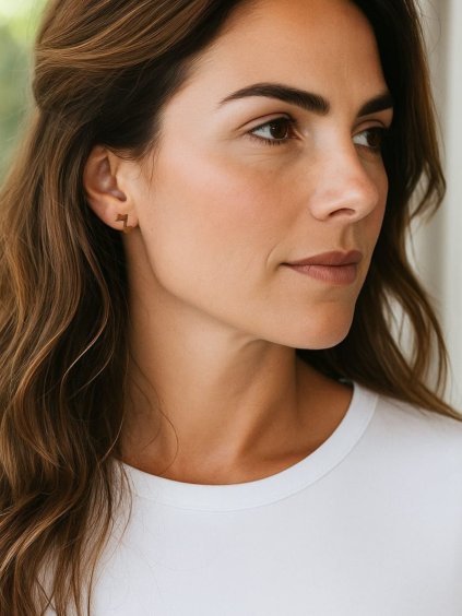 Dřevěné náušnice Nota