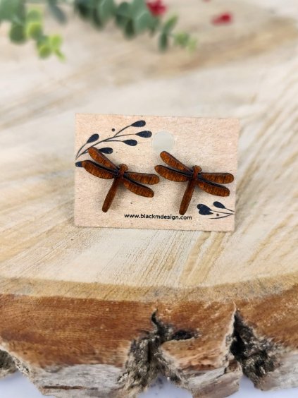 Dřevěné náušnice Vášky