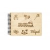 Dětské dřevěné fotoalbum Retro Hračky