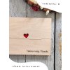 Dřevěné fotoalbum A4 - Srdce plné vzpomínek S TEXTEM