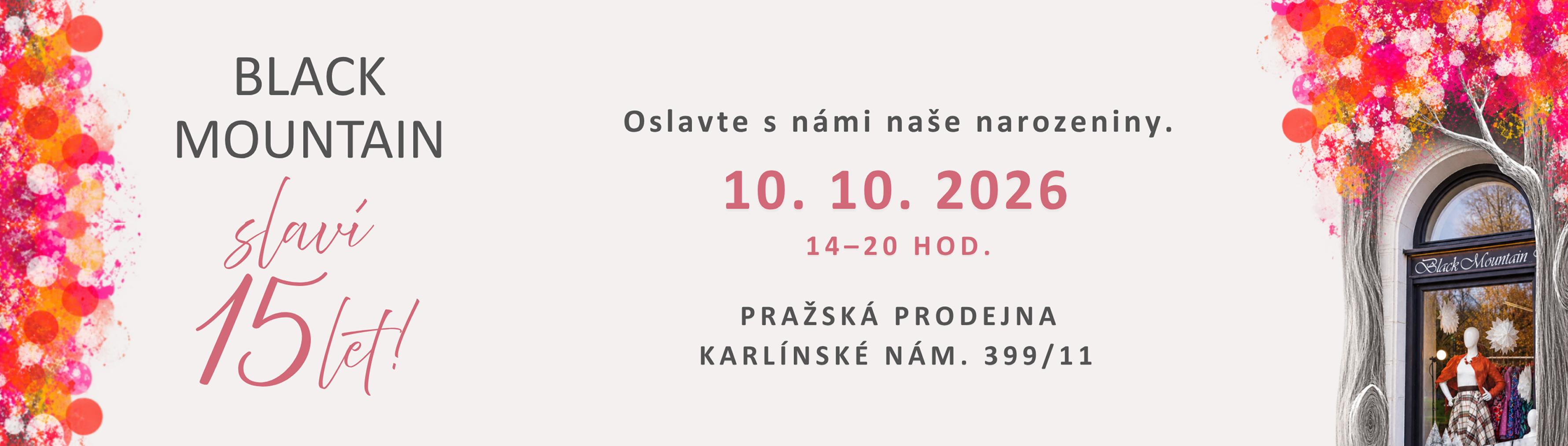 BM slaví 15 let! Oslavte to s námi! Praha - Karlín 10.10. od 14:00