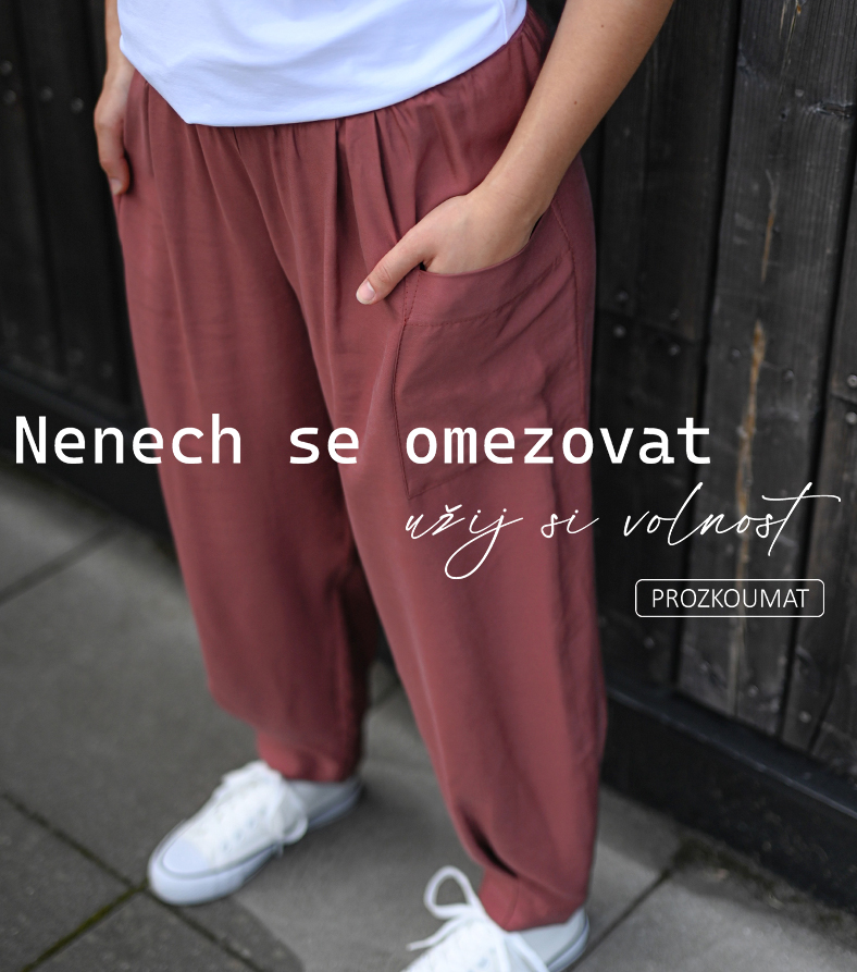 Kalhoty NAIROBI - dokonalé pohodlí, které budete milovat. Šijeme pro Vás v Liberci.♥