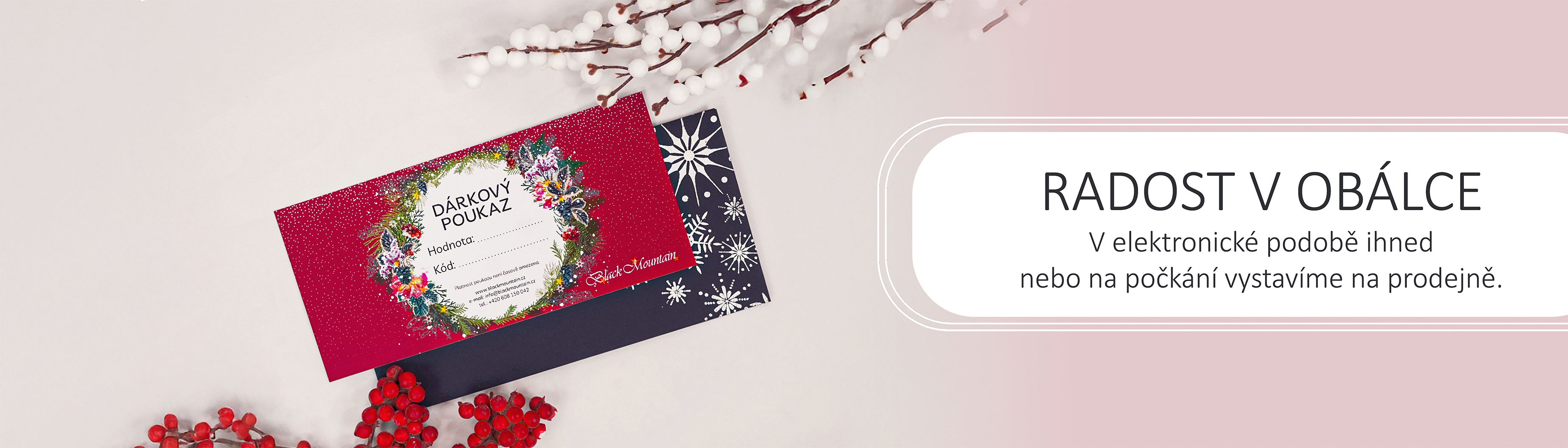 Dárkový poukaz. Dárek, kterým se nic nepokazí. Elektronicky i osobně na prodejnách.
