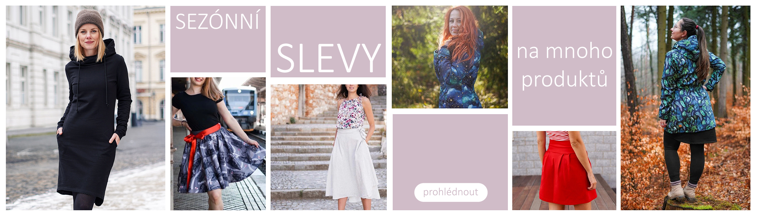 Sezónní slevy jsou tady! Udělej si radost kouskem se slevou. Ušito v České republice.