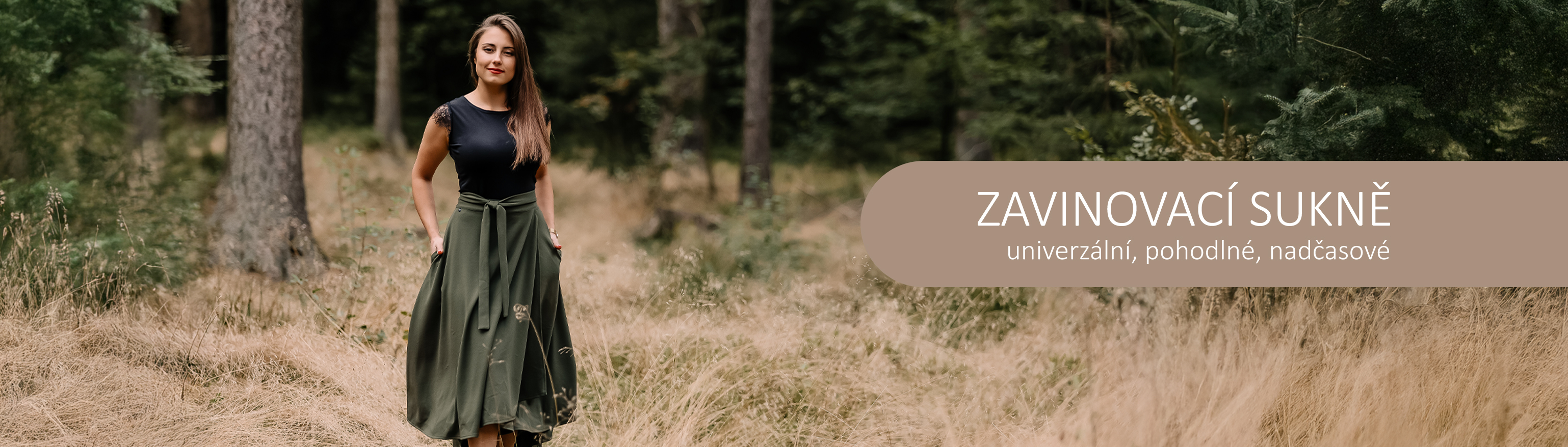 Zavinovací sukně - příjemné, univerzální, nadčasové. Ušité v České republice