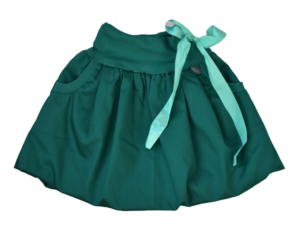 Dětská sukně - sytě zelená Z2