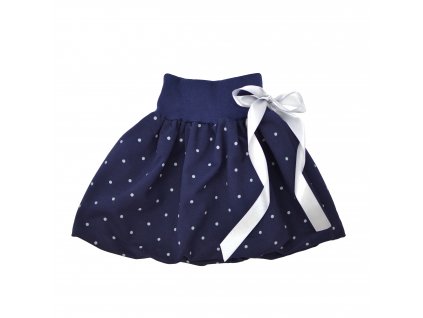 Dětská sukně - modrá s puntíky