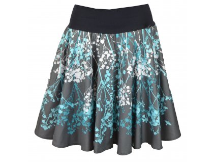 Kolová sukně - do nápletu - modrý nevěstin závoj