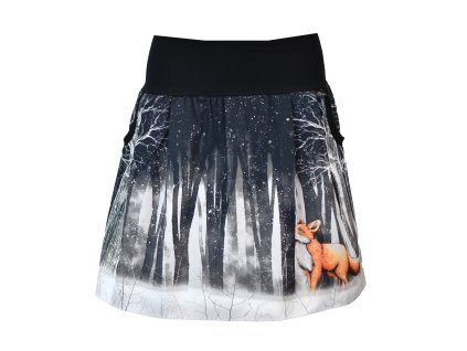 Rovná sukně Paní Liška v zimě