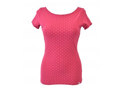 Tričko - růžové puntíkaté