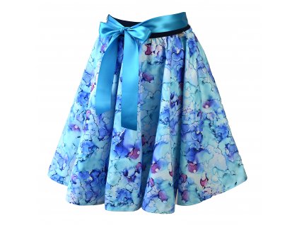 Kolová sukně - do gumy - rozpité barvy