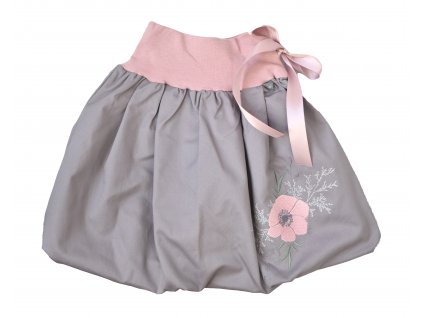 Dětská sukně - růžový květ