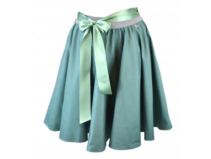 Kolová sukně - do gumy - mentolová zelená