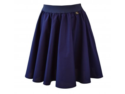 Kolová sukně - do gumy - tmavě modrá