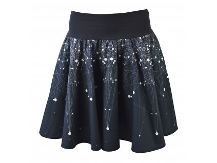 Kolová sukně - do nápletu - abstraktní geometrie