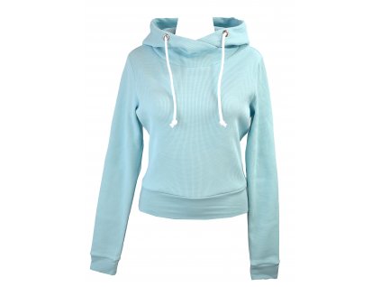 Mikina do pasu - s kapucí - blankytná