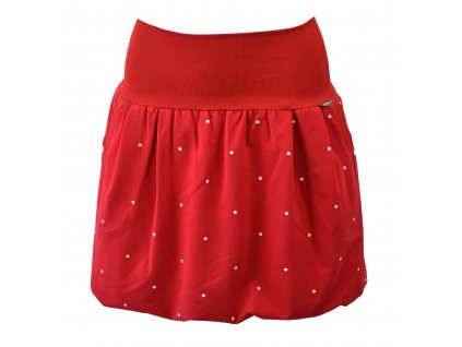 Balónová sukně - červená s puntíky