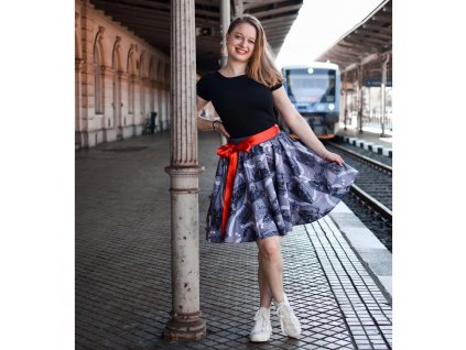 Kolová sukně - do gumy - vlaková