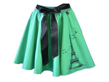 Kolová sukně - do gumy - Eiffelova věž