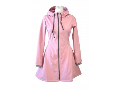 Softshellový kabát - půlkolový - sladce růžový