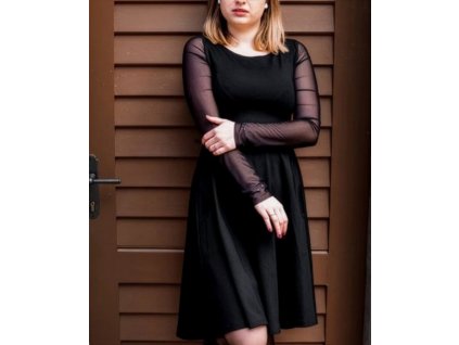 pulkolove saty s tylovymi rukavy 2