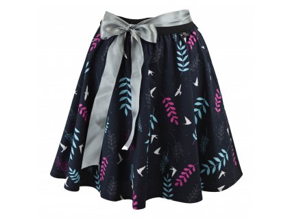 Půlkolová sukně - do gumy - zimní překvapení